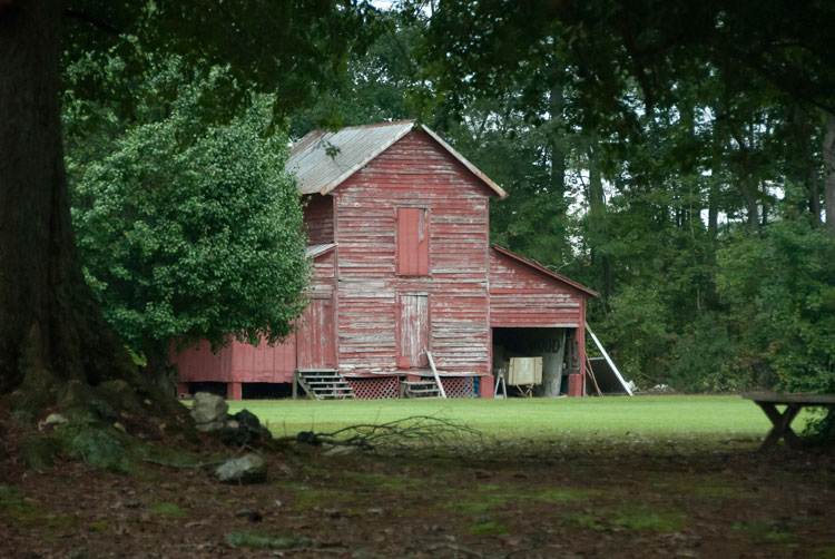 small red barn