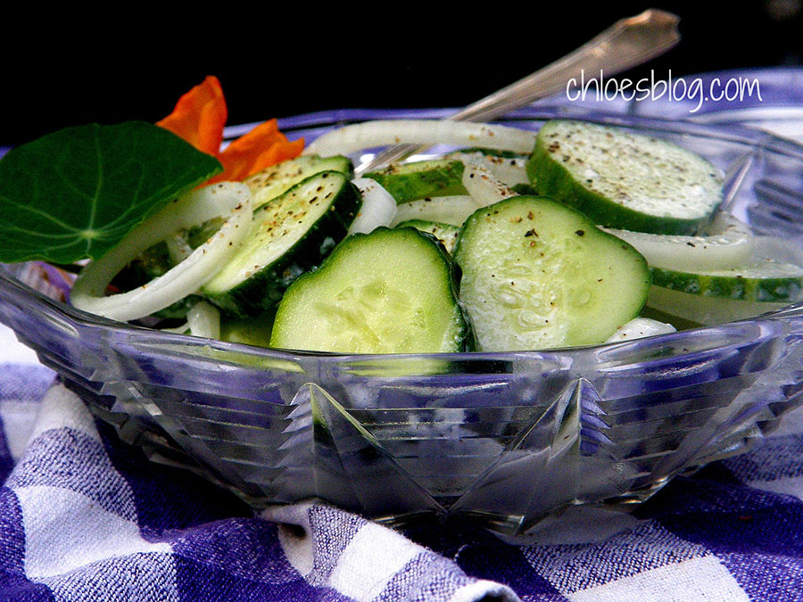 Fresh, easy Cucumber and Sweet Onion salad from Chloe at Big Mill | bigmill.com